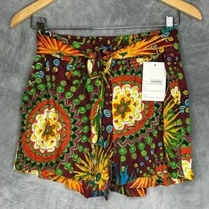 NEW Junglee Billie Mini Shorts Women S  Mid Rise Maximalist Flowy Sustainable